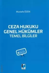 Ceza Hukuku Genel Hükümler Temel Bilgiler