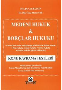 Medeni Hukuk & Borçlar Hukuku Konu Kavrama Testleri