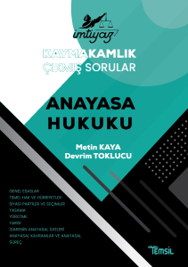 Anayasa Hukuku Kaymakamlık Çıkmış Sorular