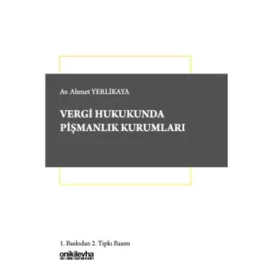 Vergi Hukukunda Pişmanlık Kurumları