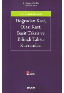 Doğrudan Kast, Olası Kast, Basit Taksir ve Bilinçli Taksir Kavramları
