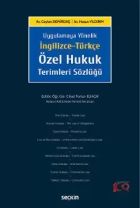 İngilizce–Türkçe Özel Hukuk Terimleri Sözlüğü