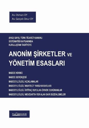 ANONİM ŞİRKETLER VE YÖNETİM ESASLARI