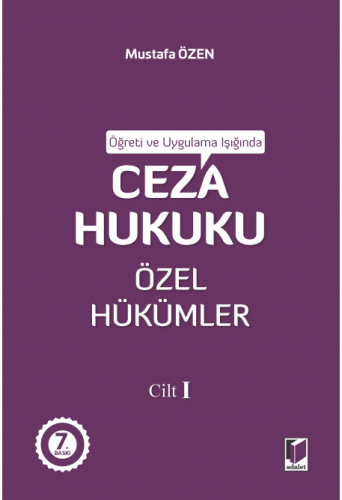 Ceza Hukuku Özel Hükümler Cilt I