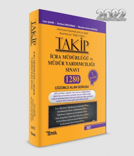 TAKİP İcra Müdürlüğü ve Müdür Yardımcılığı Sınavı Soru Bankası 2022