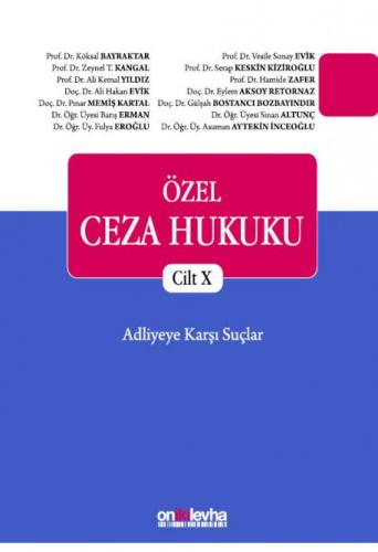 Özel Ceza Hukuku Cilt X