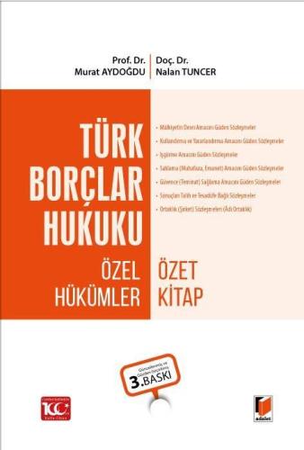 Türk Borçlar Hukuku Özel Hükümler Özet Kitap