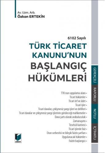 Türk Ticaret Kanunu'nun Başlangıç Hükümleri