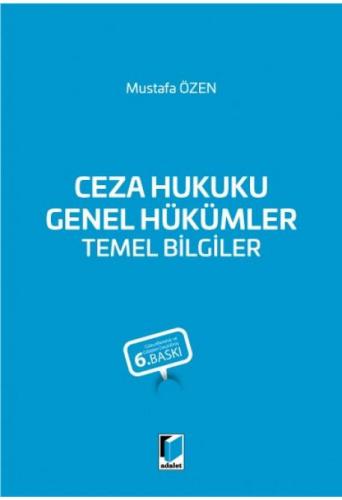 Ceza Hukuku Genel Hükümler Temel Bilgiler
