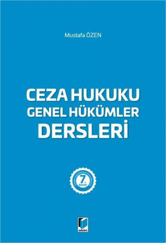 Ceza Hukuku Genel Hükümler Dersleri