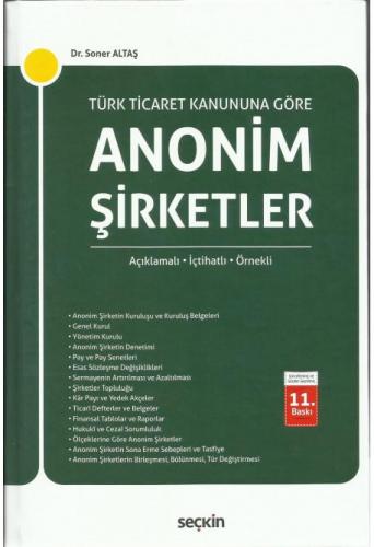 Türk Ticaret Kanununa Göre Anonim Şirketler
