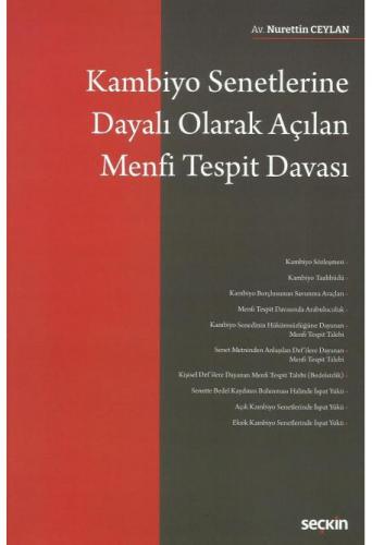 Kambiyo Senetlerine Dayalı Olarak Açılan Menfi Tespit Davası