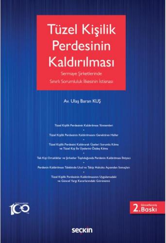 Tüzel Kişilik Perdesinin Kaldırılması