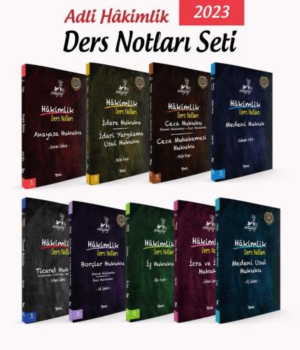 İmtiyaz Adli Hâkimlik Ders Notları Seti